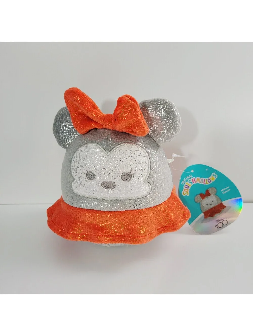 Original Squishmallows Minnie Mouse Plush - Silver & Orange 3.1 oz